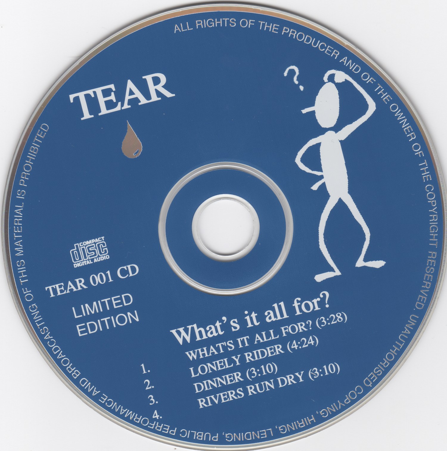 Original Tear What's It All For? compact disc